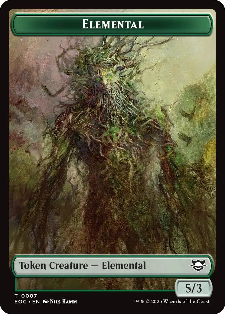 Elemental (0007) // Golem (0014) Double-Sided Token