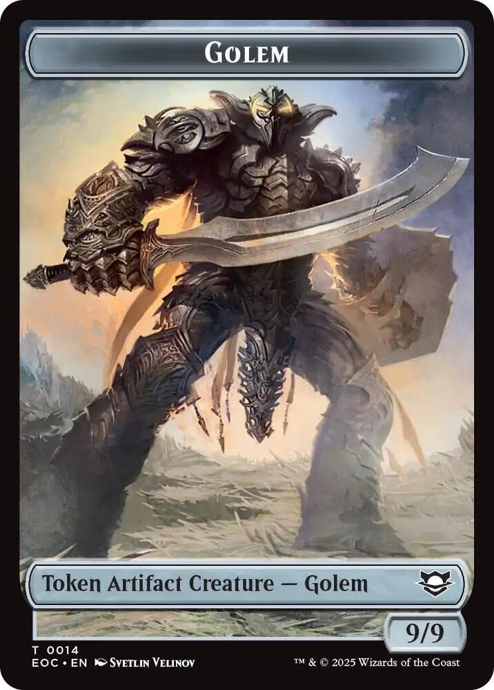 Elemental (0007) // Golem (0014) Double-Sided Token (Back)