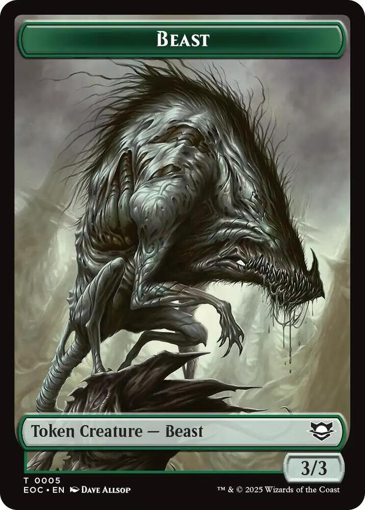 Clue // Beast (0005) Double-Sided Token (Back)
