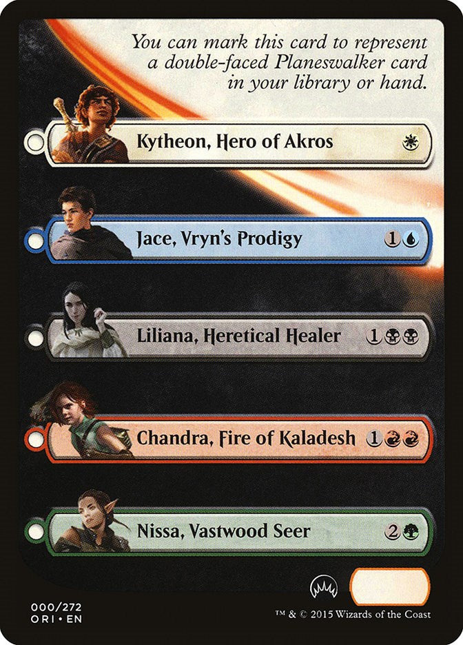 Checklist Card - Magic Origins (Planeswalker)
