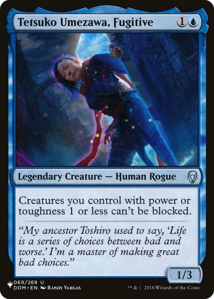 Tetsuko Umezawa, Fugitive (DOM)