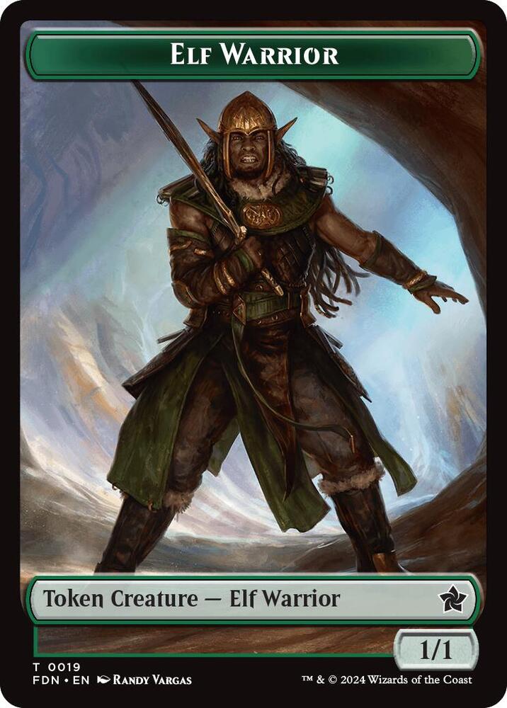 Emblem - Vivien Reid // Elf Warrior Double-Sided Token (Back)