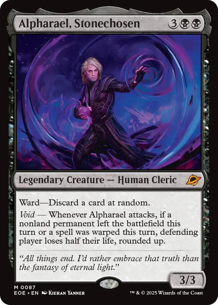 Alpharael, Stonechosen