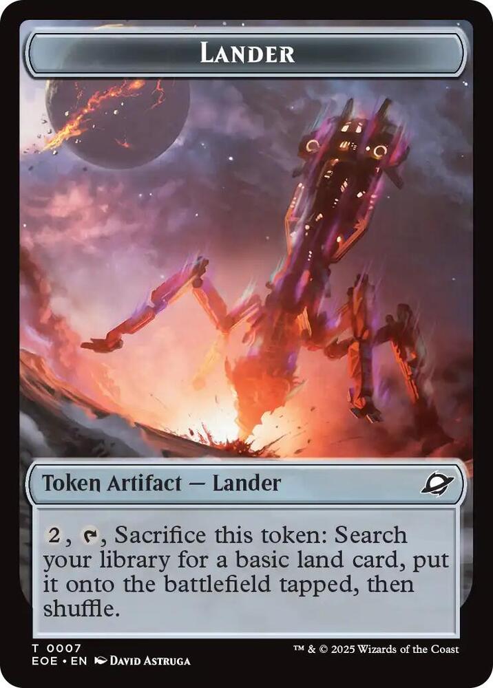Human Soldier // Lander (0007) Doubled-Sided Token (Back)
