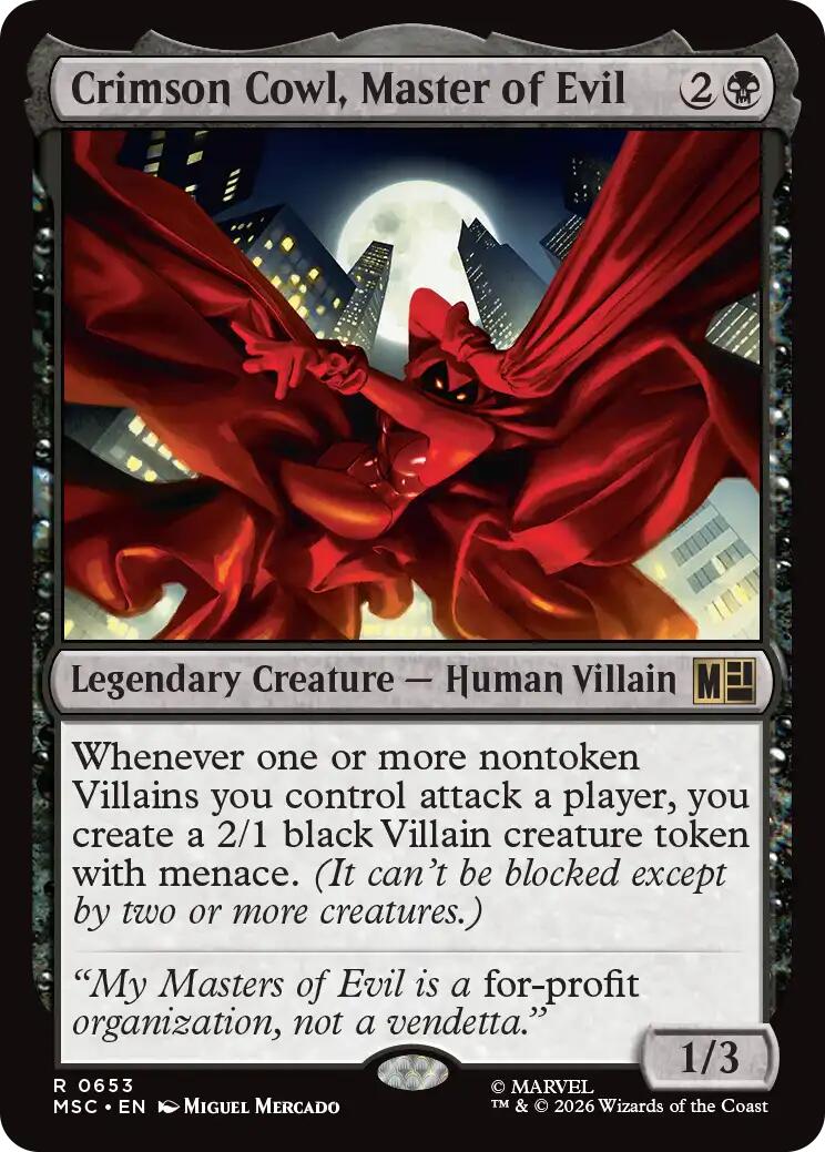 Crimson Cowl, Master of Evil